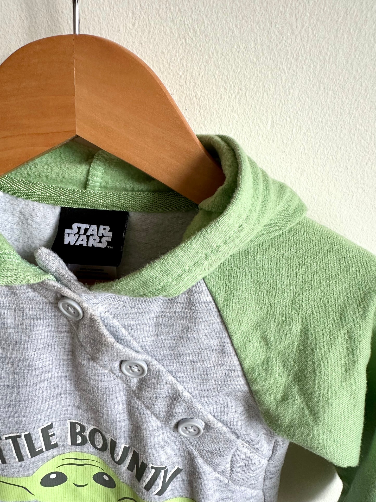 Hooded Yoda Little Bounty Jumpsuit / 12-18m