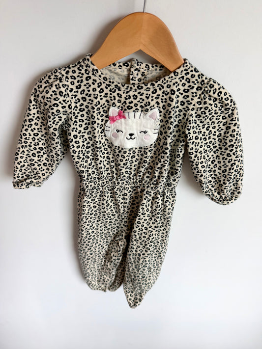 Cat Animal Print Jumpsuit / 12m