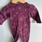 Purple Lined Floral Sleeper / 3-6m