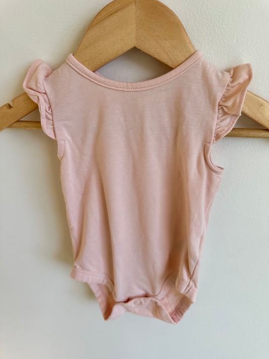 Pink Ruffle Sleeves Bodysuit / 3-6m