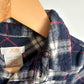Navy Button Up Flannel Top / 12-18m