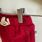 Red Organic Jogger Pants/ 0-3m