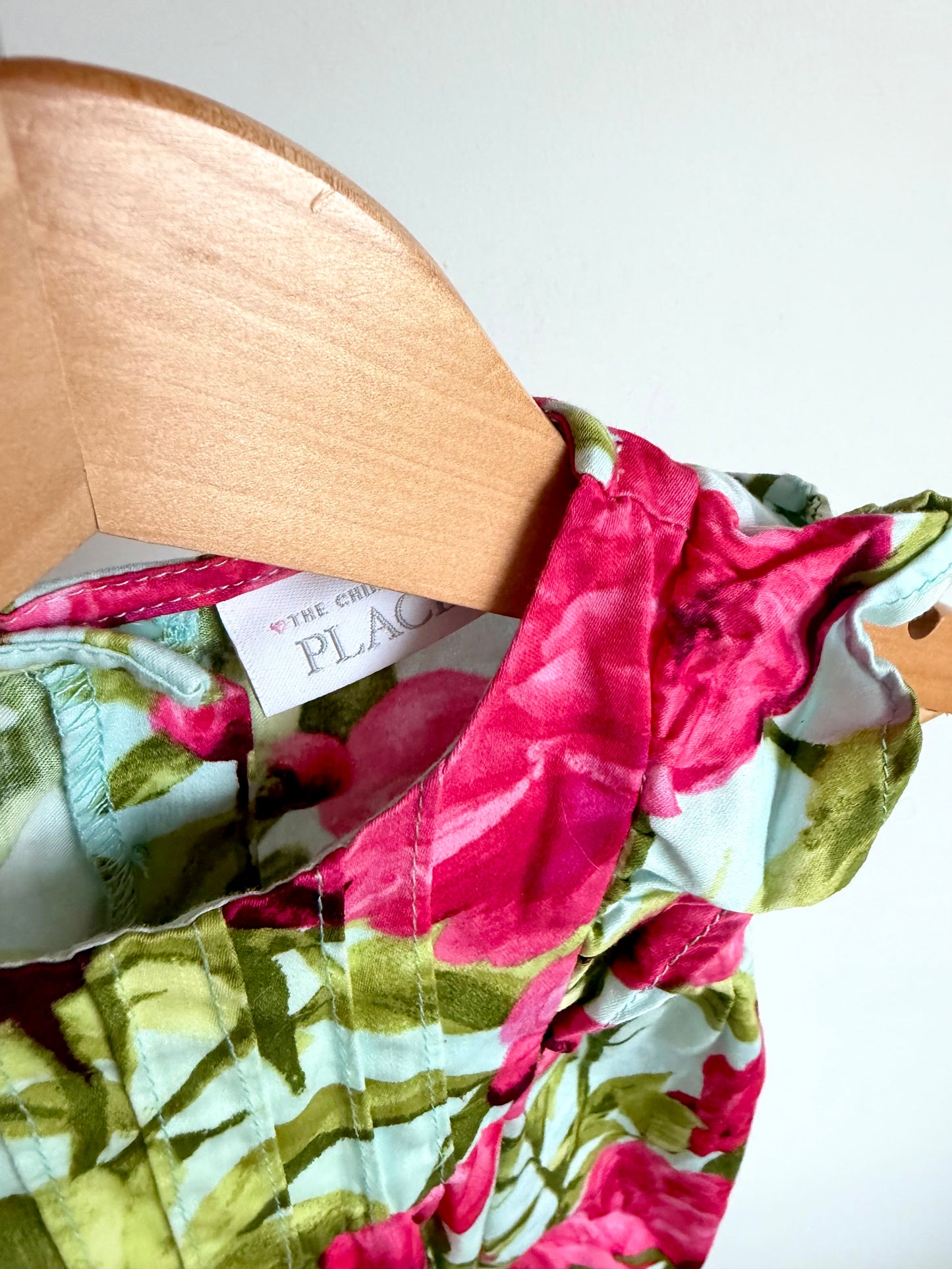 Rose Ruffle Sleeve Romper / 3-6m