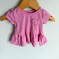 Pink Peplum Heart Top / 0-3m