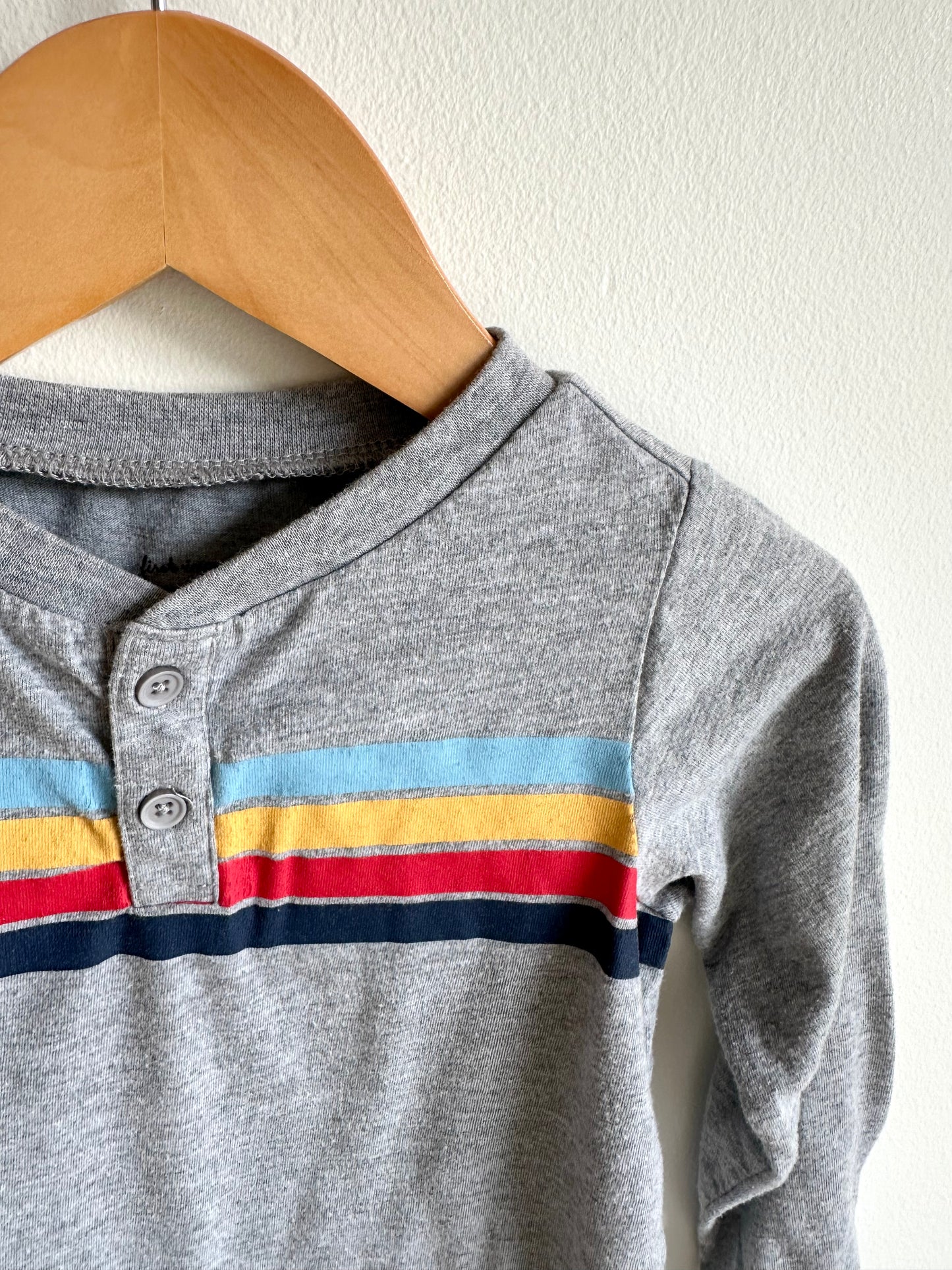 Grey Top with Colored Striped / 24m