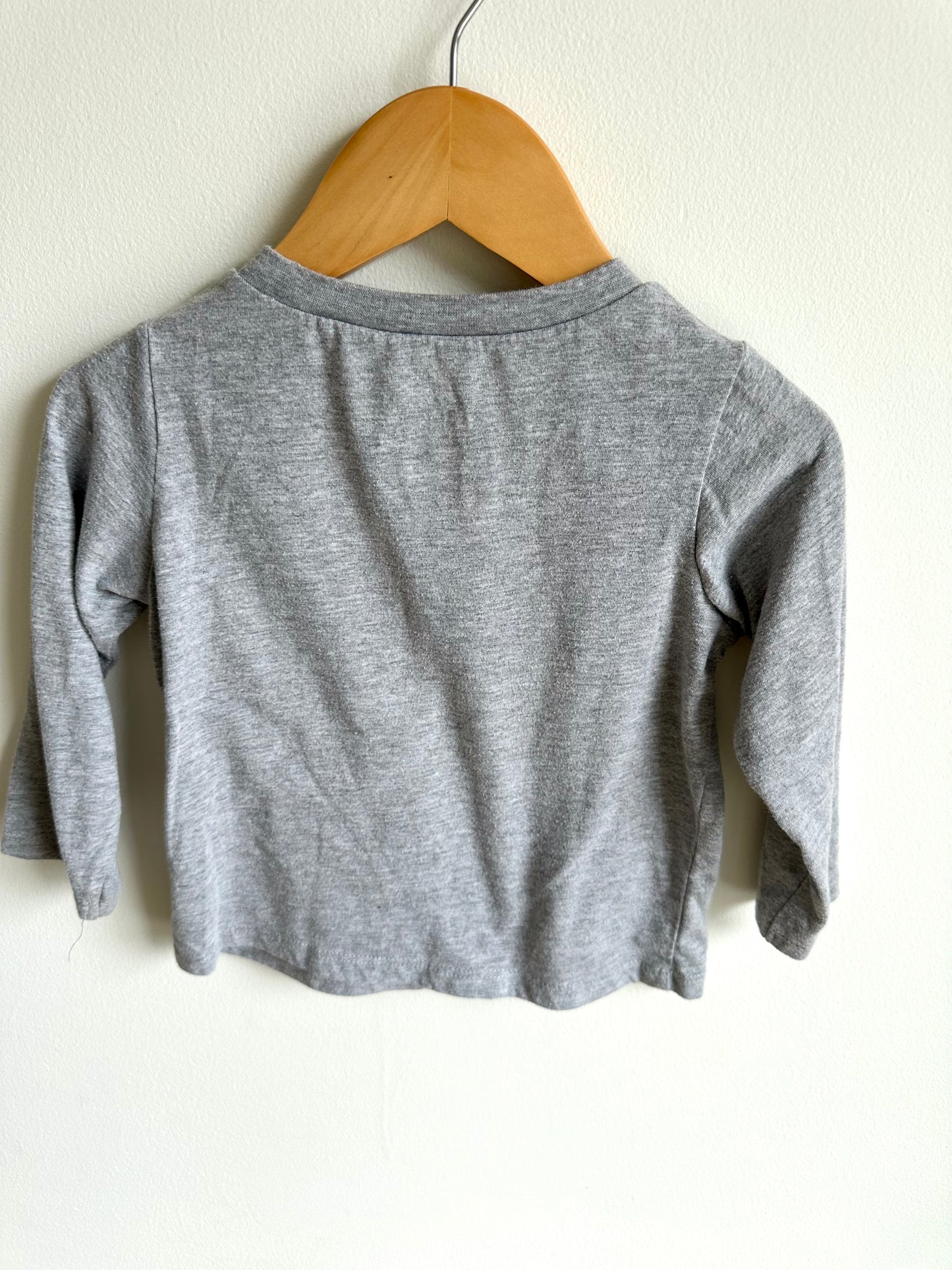 Grey Top with Colored Striped / 24m