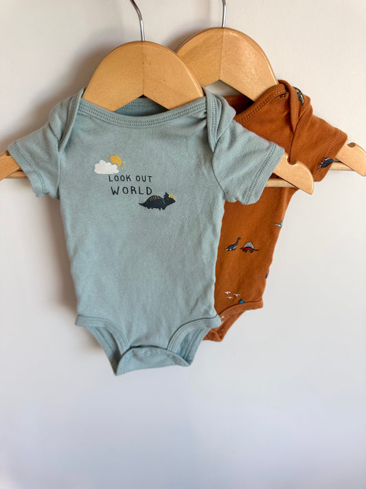 Set of 2 Dino Bodysuits / 3m