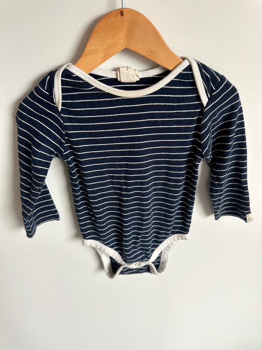 MEC Striped Long Sleeve Bodysuit / 24m