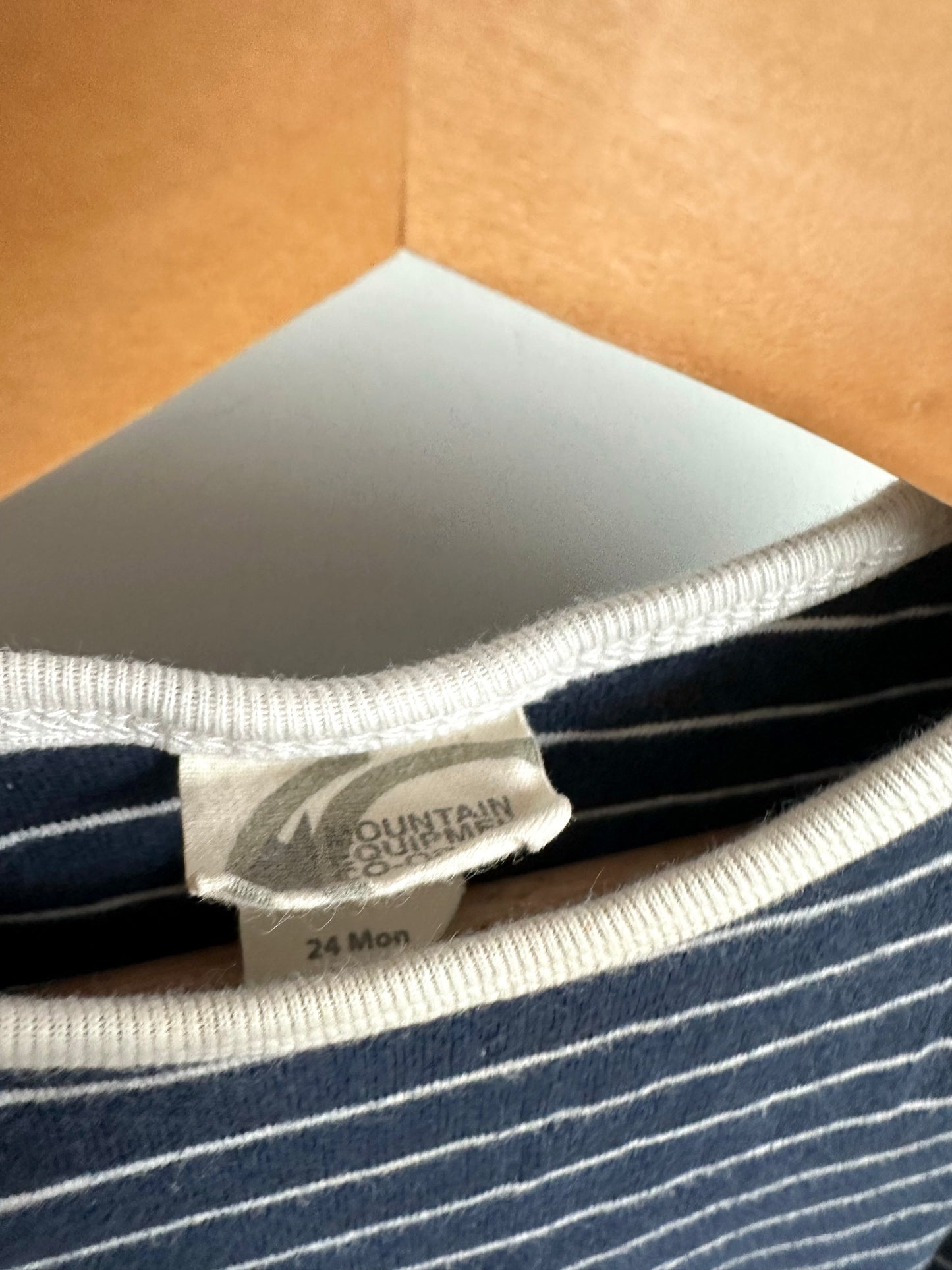 MEC Striped Long Sleeve Bodysuit / 24m