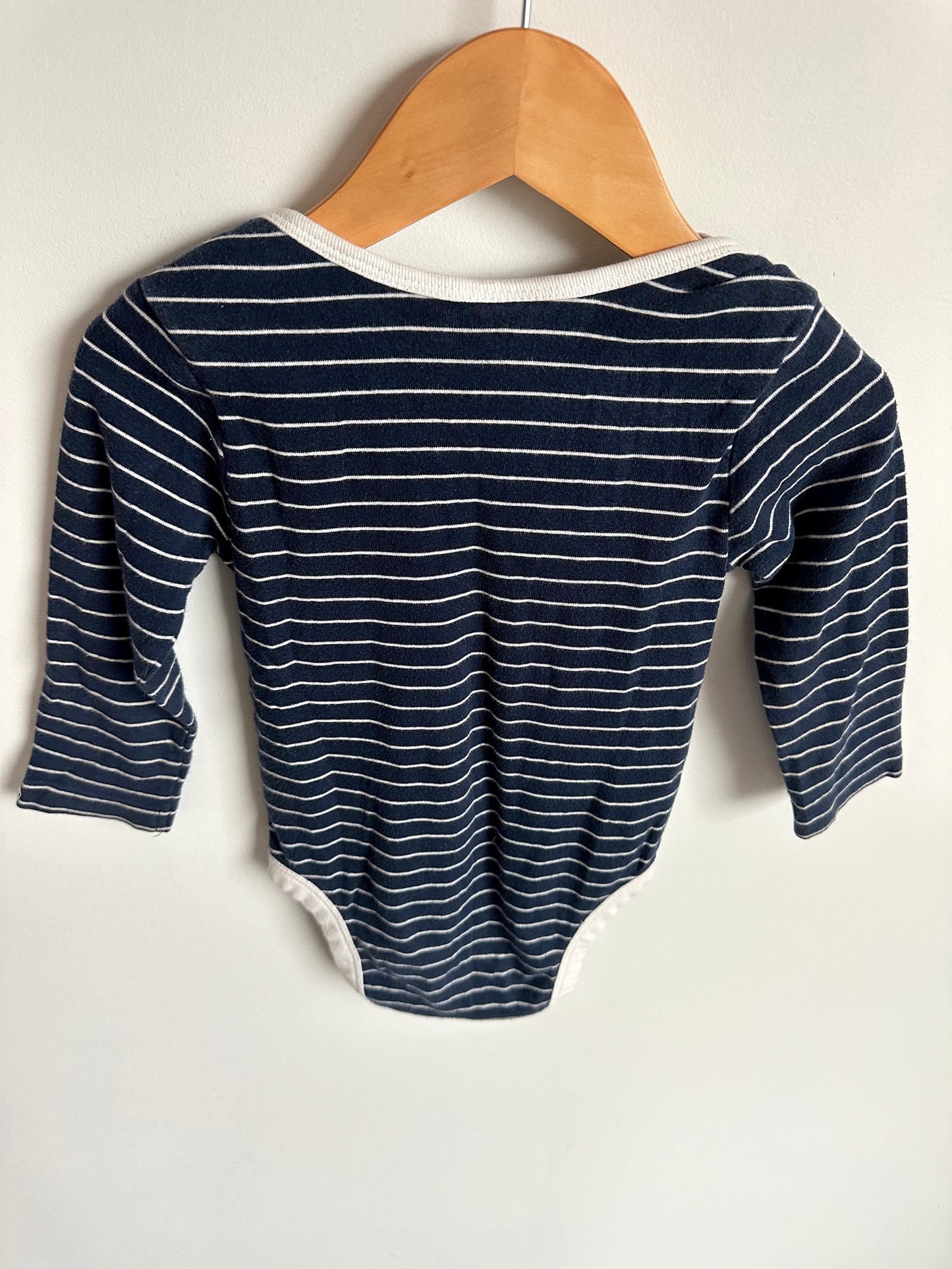 MEC Striped Long Sleeve Bodysuit / 24m