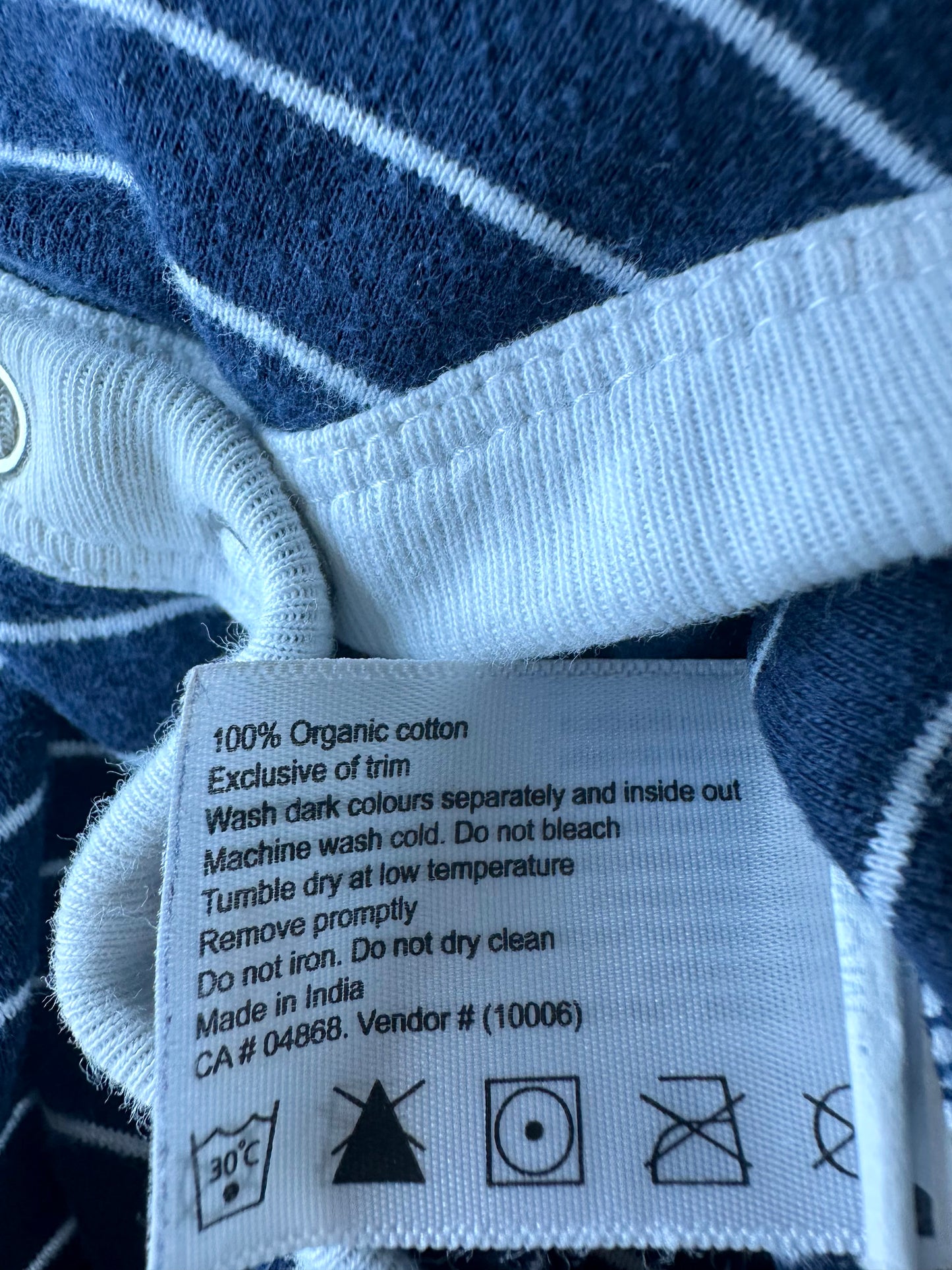 MEC Striped Long Sleeve Bodysuit / 24m