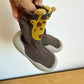 Brown Giraffe Pull On Soft Soles / Size 2-3 Infant