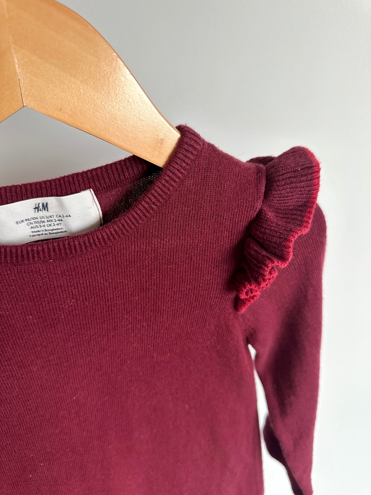 Rouge Ruffle Sleeve Dress / 2-3T