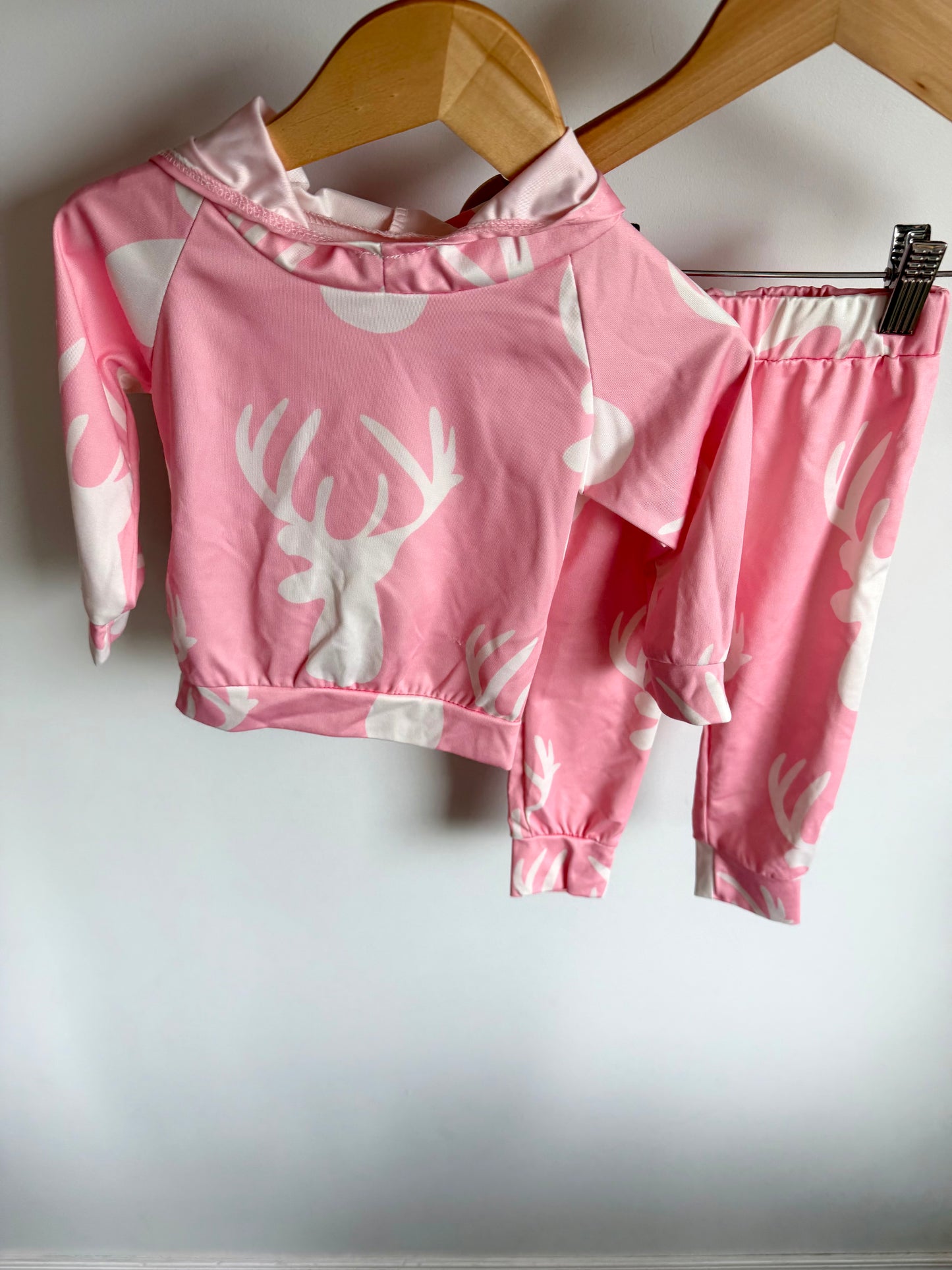 Antler Deer Top + Pants Set / 6-12m