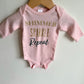 Set of 2 Bodysuits- Gold + Pink / 6-9m