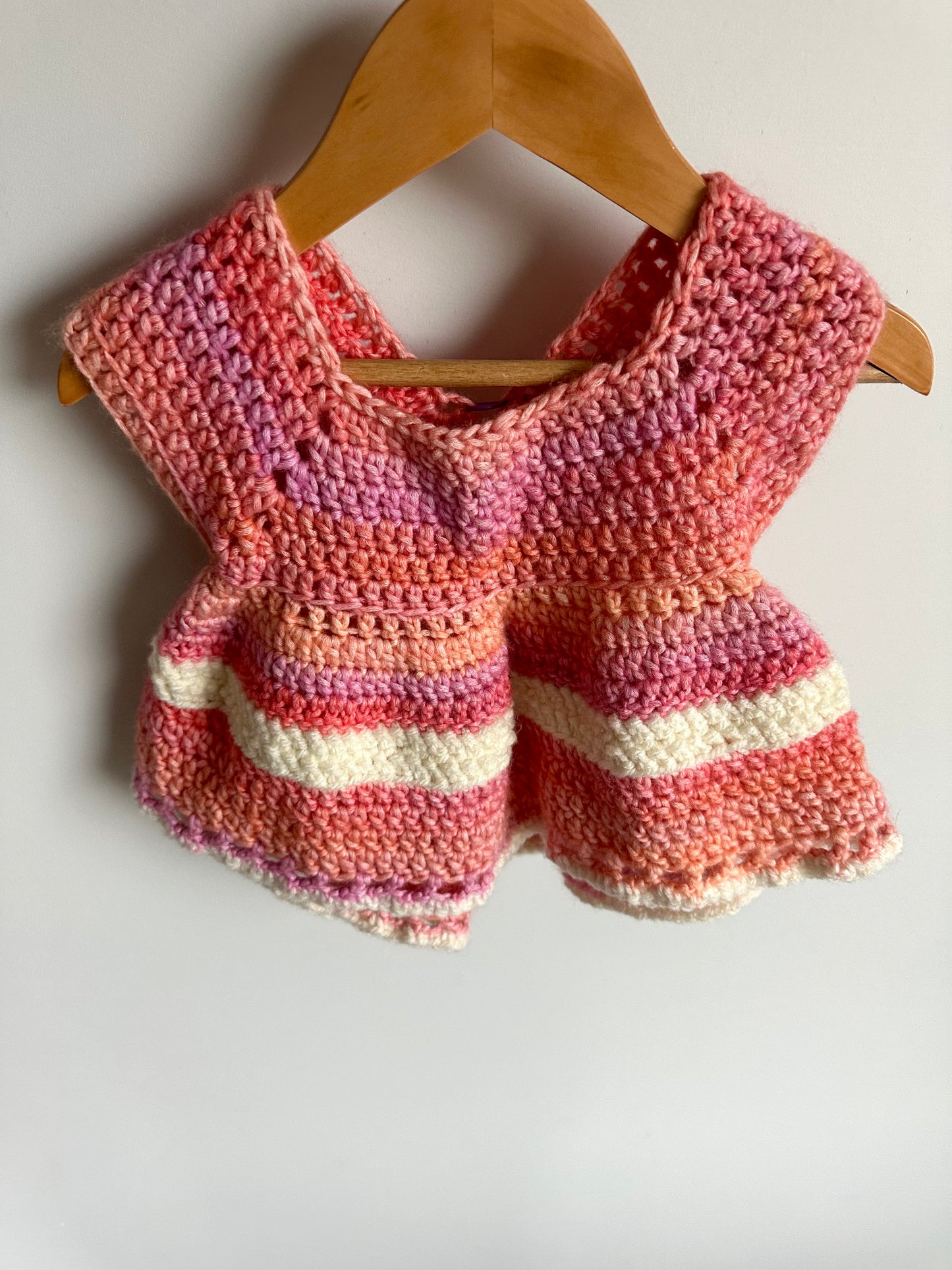 Handmade Color Stripe Blocks Top / 18-24m?