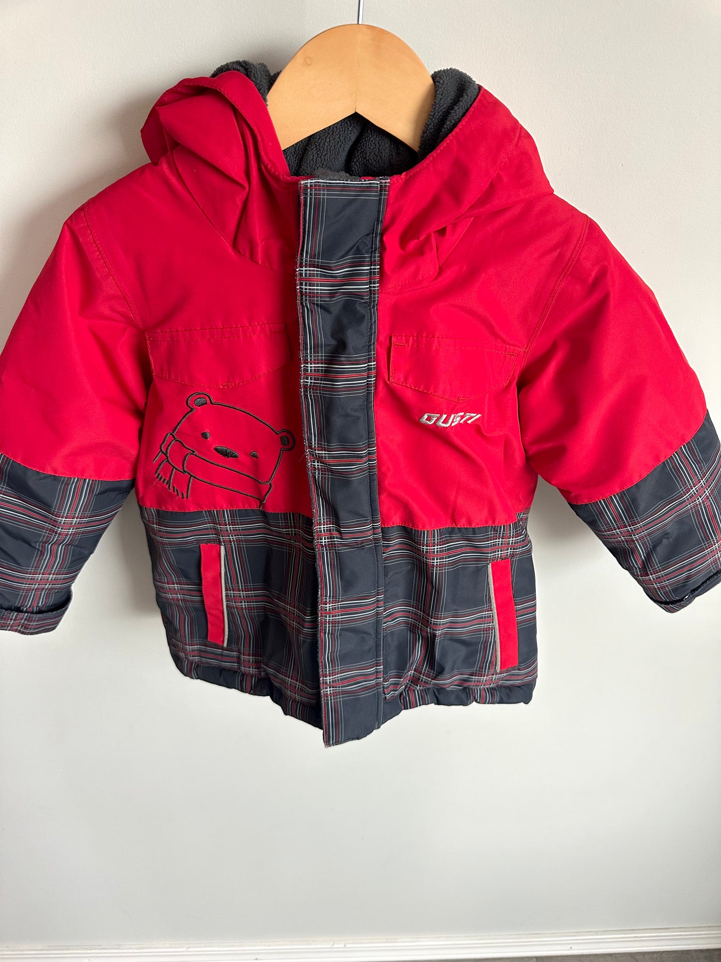 Snow Red Jacket + Ash Pants Set / 2T