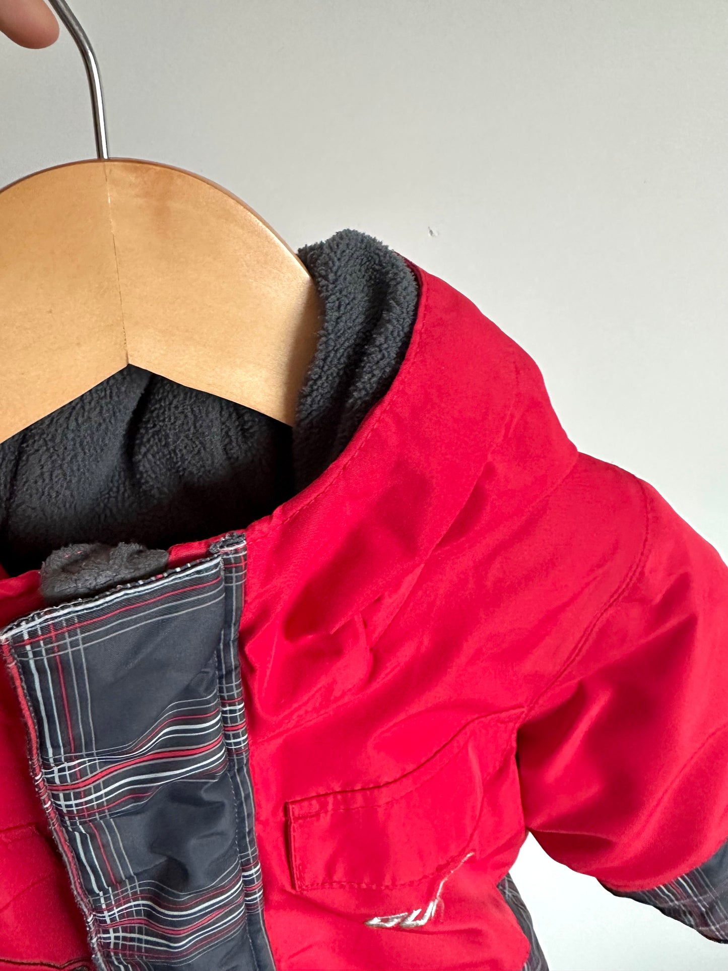 Snow Red Jacket + Ash Pants Set / 2T