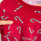 Red Candy Cane PJ Set / 7 years