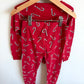 Red Candy Cane PJ Set / 7 years