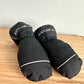 Black Winter Zipper Gloves / 4-12m