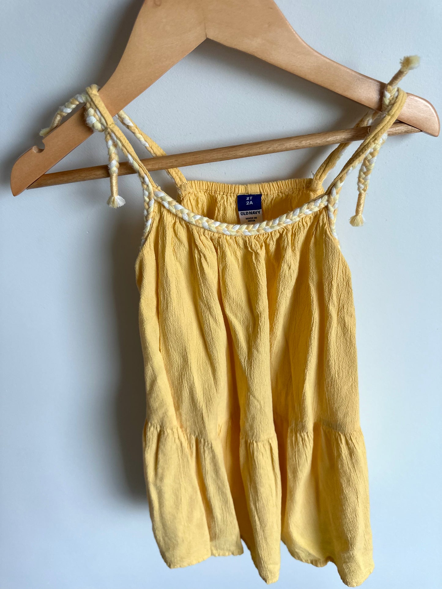 Yellow Braided Trim Dress / 2T