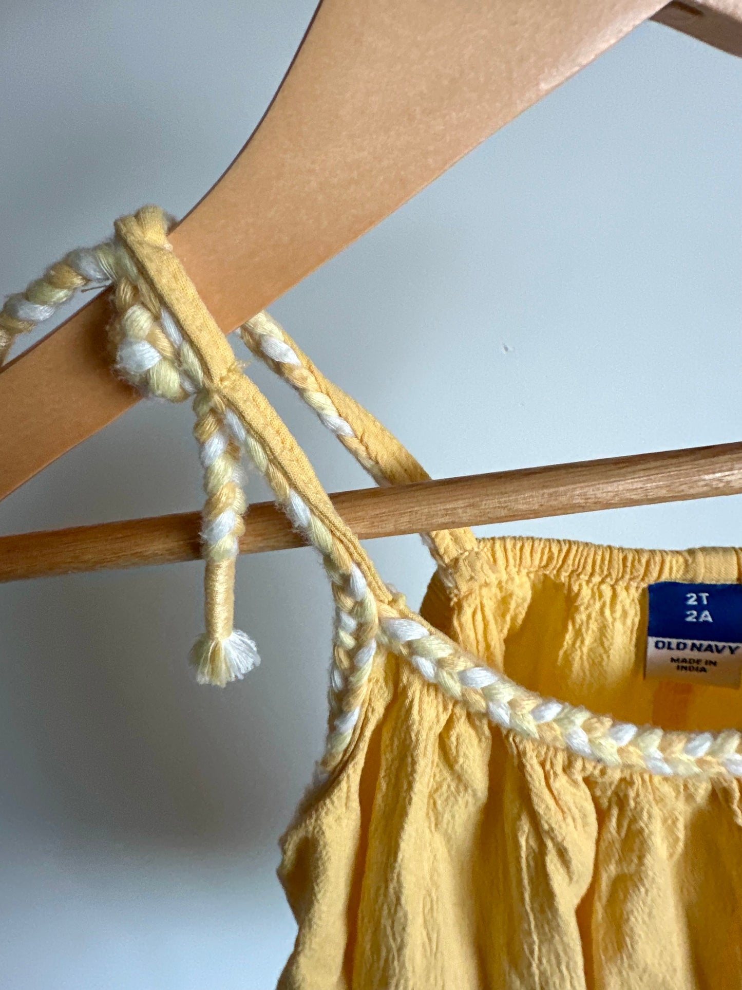 Yellow Braided Trim Dress / 2T