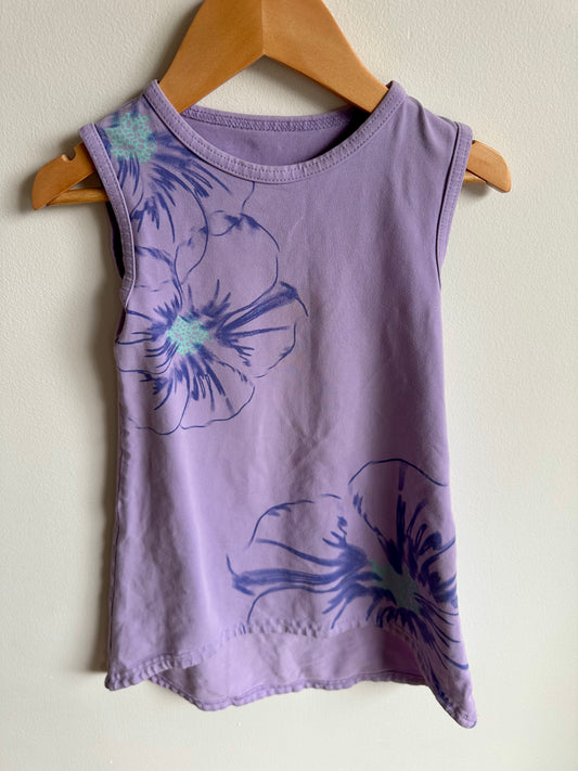 Peekaboo Beans Long Purple Flower Dress / 3T