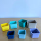 Colorful Nesting Square Cups (No Shipping)