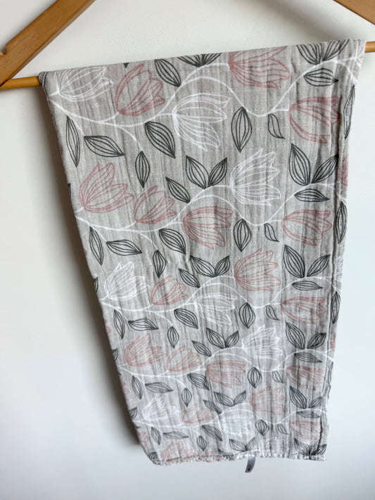 Lined Flower Receiving Blanket