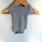 Grey Cotton Bodysuit / 0m