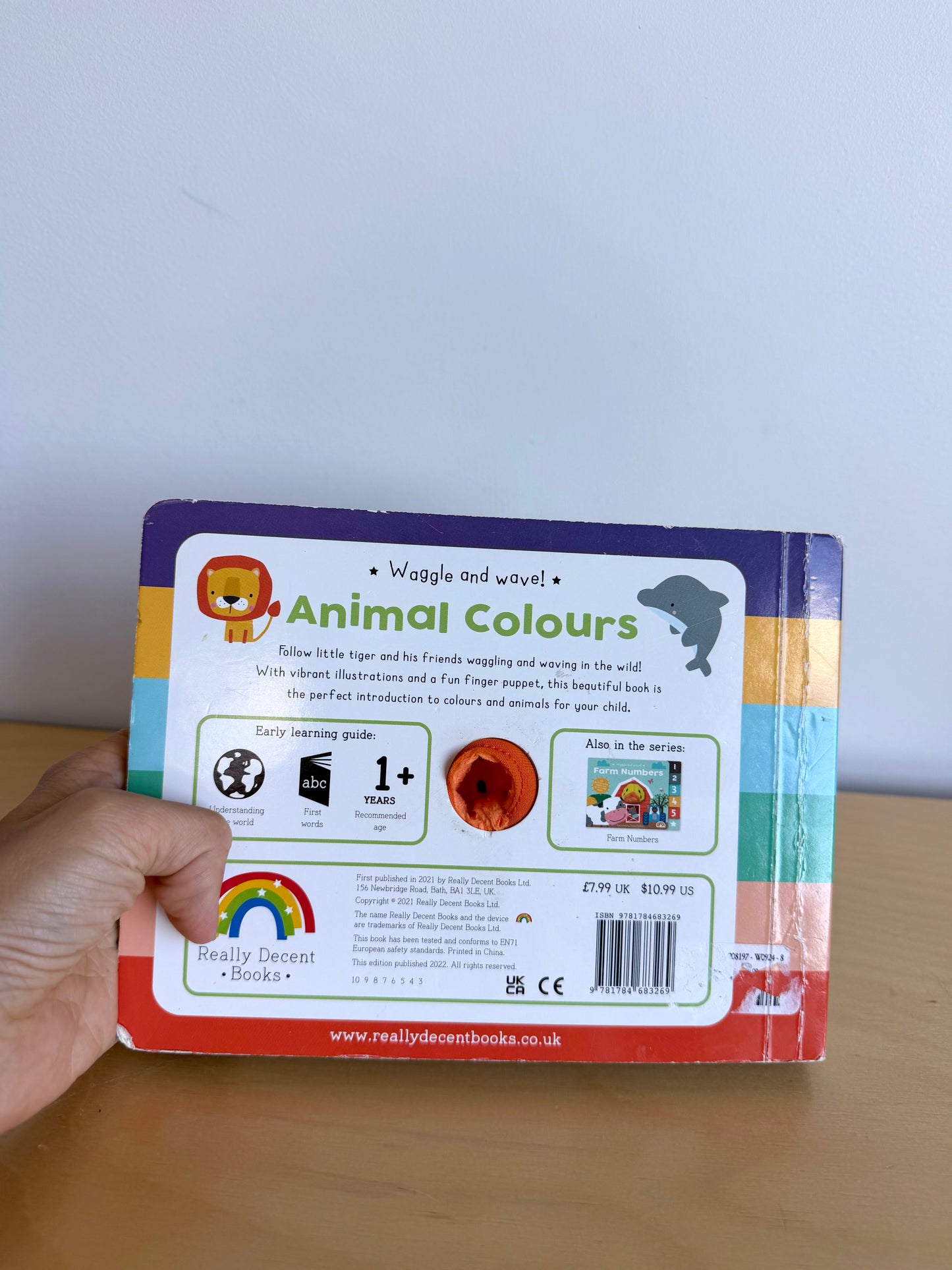 Animal Colors Puppet Book / 0-2 years (No Shipping)