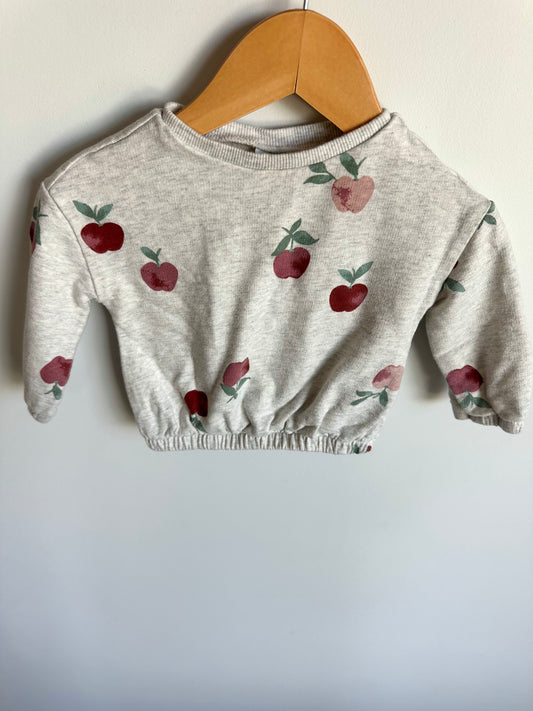 Grey Apple Crewneck / 6m