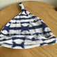 Blue + White Tie Dye Hat / 0-6m