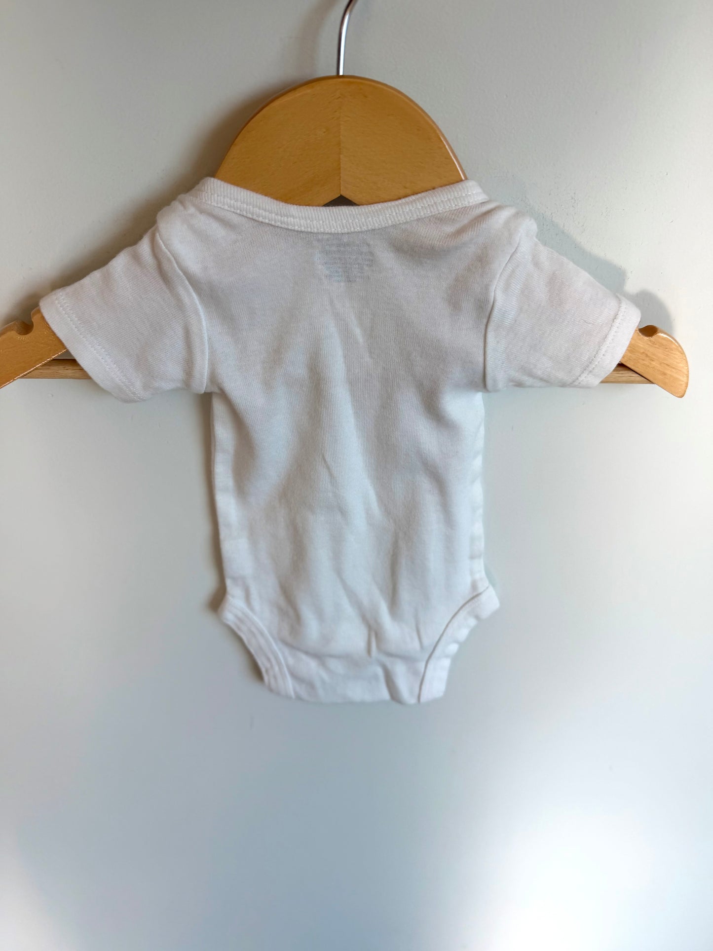 Gerber Cotton White Bodysuit / 0-3m