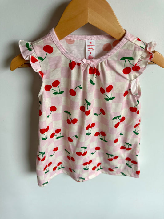 Cherry Checkered Dress / 2T