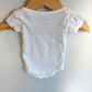 White Cotton Pocket Bodysuit / 0m