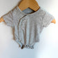 Grey Wrap Bodysuit / 0-3m