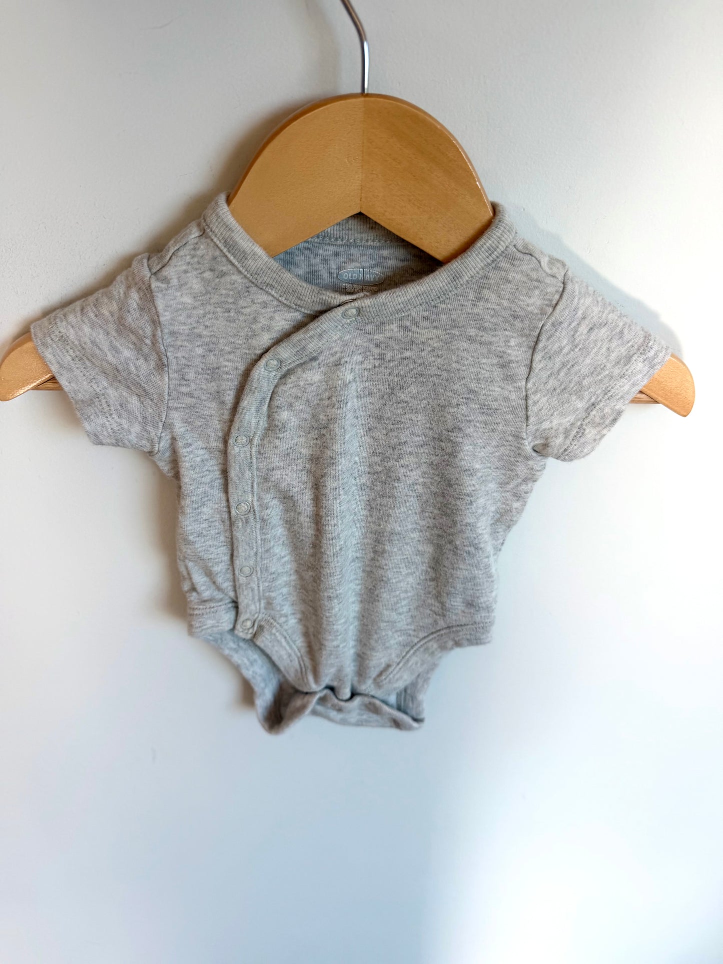 Grey Wrap Bodysuit / 0-3m