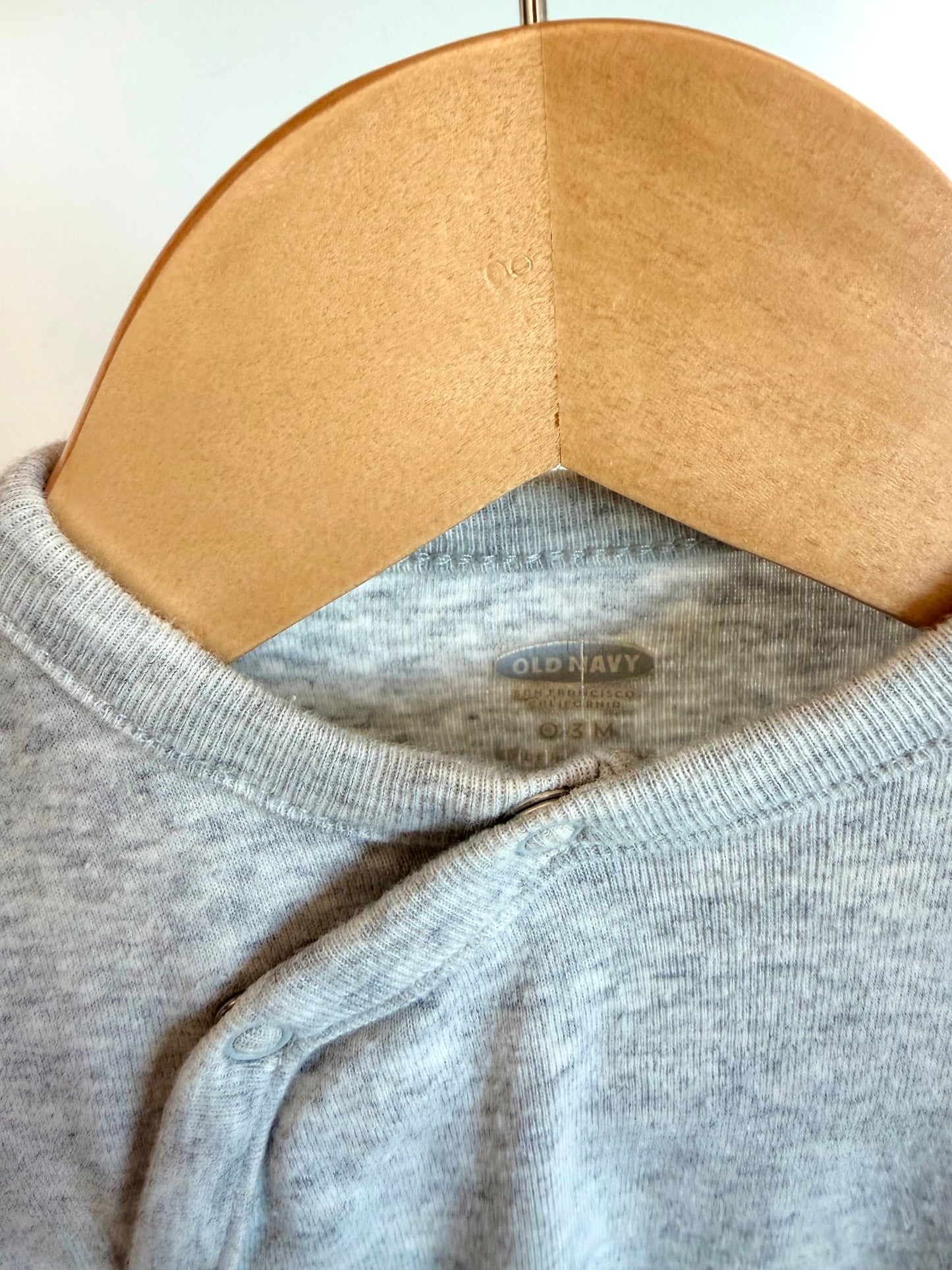 Grey Wrap Bodysuit / 0-3m