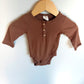H&M Brown Buttons Bodysuit / 2-4m
