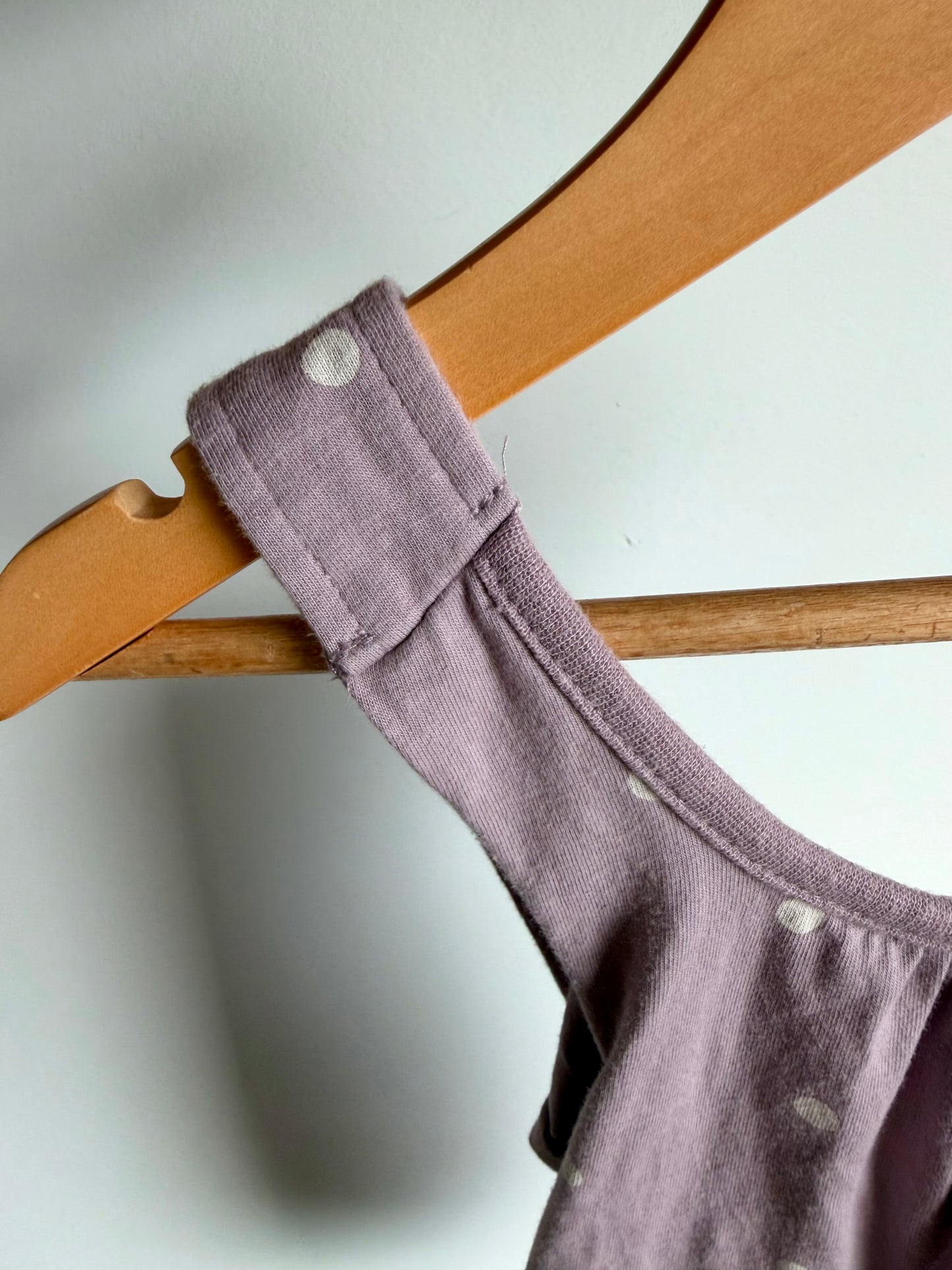 H&M Dot Purple Overall Bubble Romper / 3T