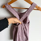 H&M Dot Purple Overall Bubble Romper / 3T