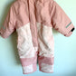 Pink Winter Bunting Suit / 12-18m