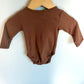 H&M Brown Buttons Bodysuit / 2-4m