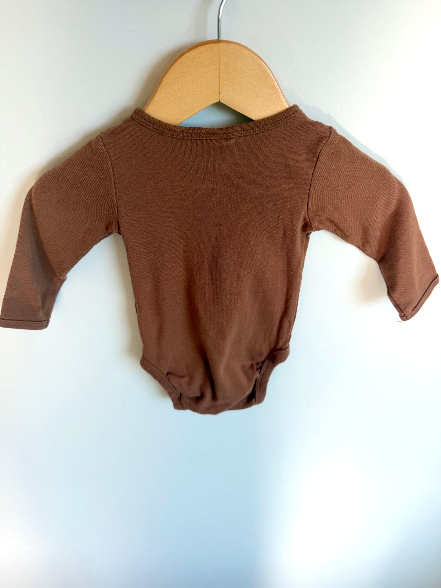 H&M Brown Buttons Bodysuit / 2-4m