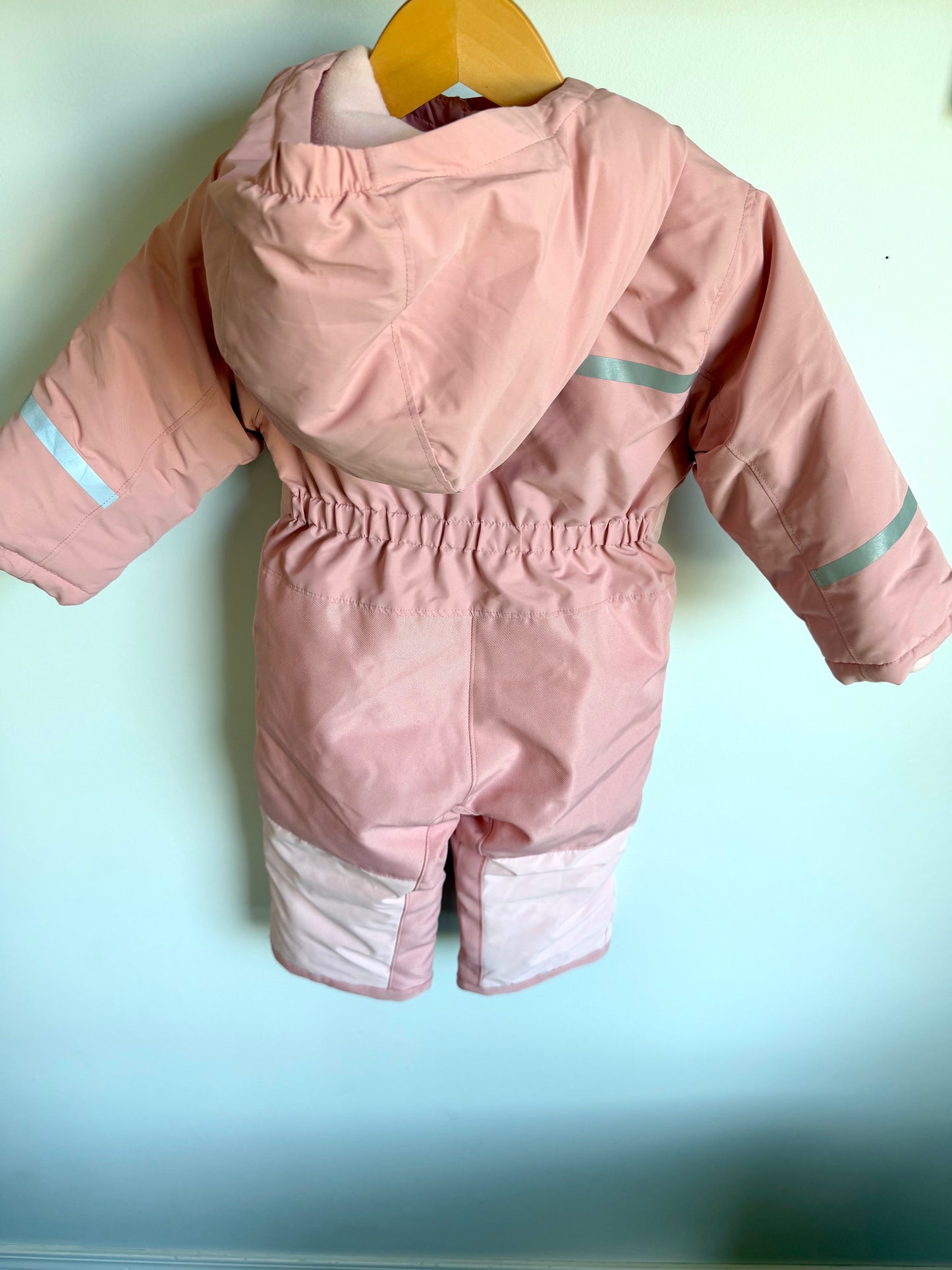 Pink Winter Bunting Suit / 12-18m