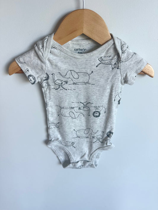 Grey Elephant with Friends Bodysuit / 6m