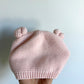Pink Knit Bear Ear Toque / 0-3m
