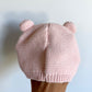 Pink Knit Bear Ear Toque / 0-3m